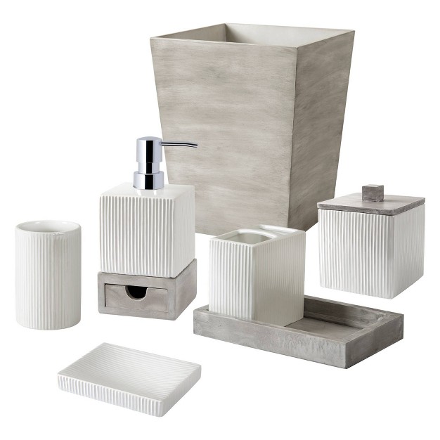 Hotelier Bathroom Tray Gray white Allure Home Creations