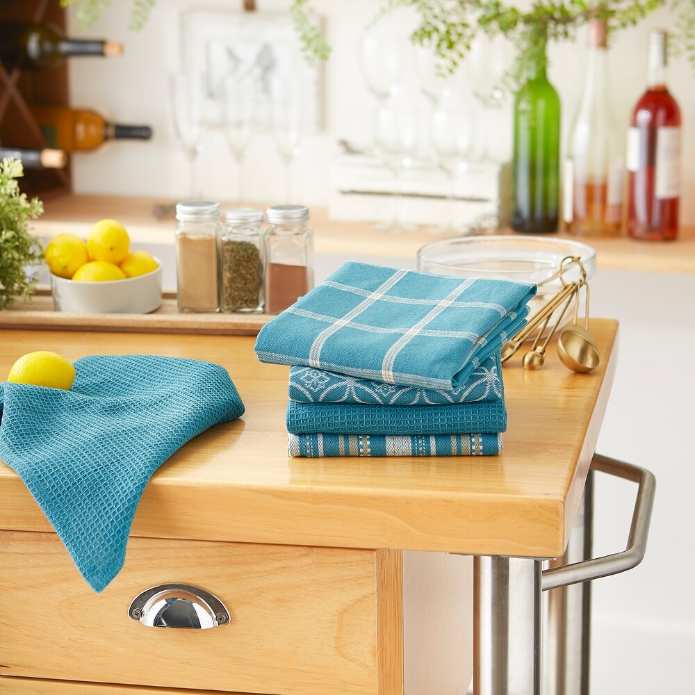 DII Assorted Kitchen Dishtowel   Dishcloths (Set of 5)