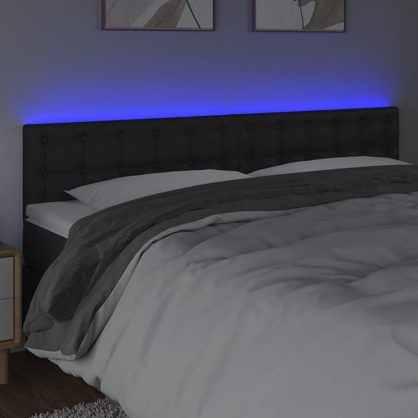 vidaXL LED Headboard Black 39.4