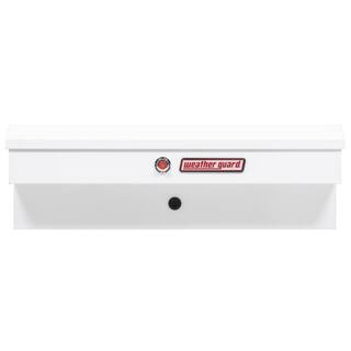 Weather Guard 41 in. White Steel Short Lo- Side Truck Tool Box 185-3-03