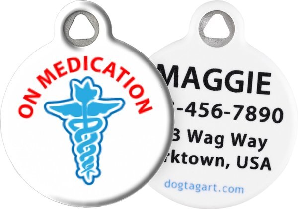 Dog Tag Art On Medication Personalized Dog and Cat ID Tag