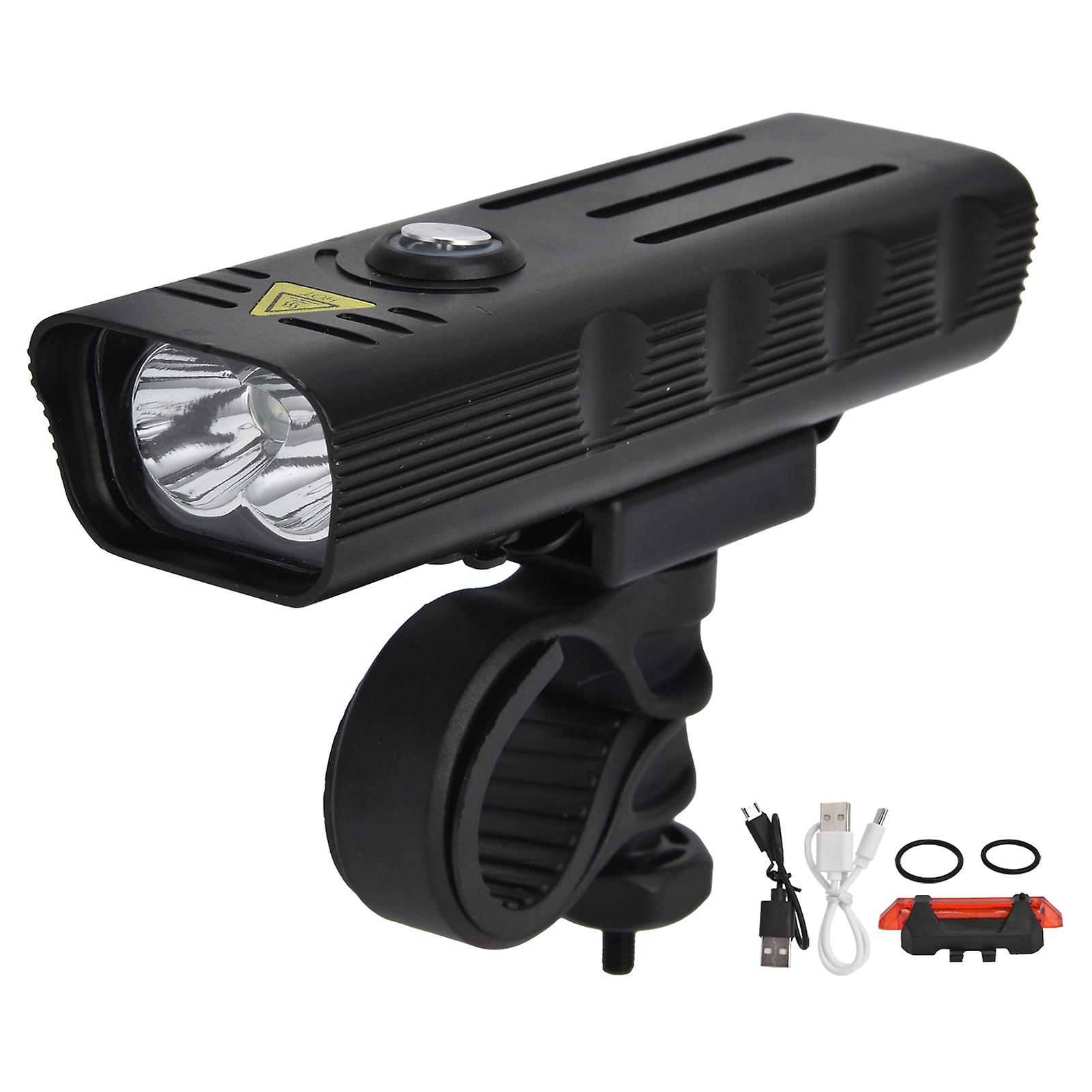 Bicycle Light 3 In 1 Multifunction Rechargeable Wide Range Compact 4 Gears Bike Headlight For Outdoor