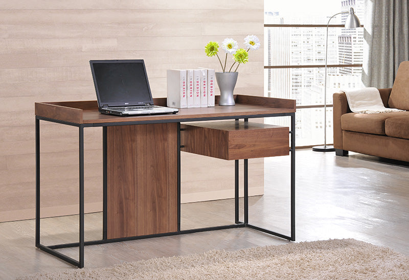 Leo Retro Desk  160cm - Walnut