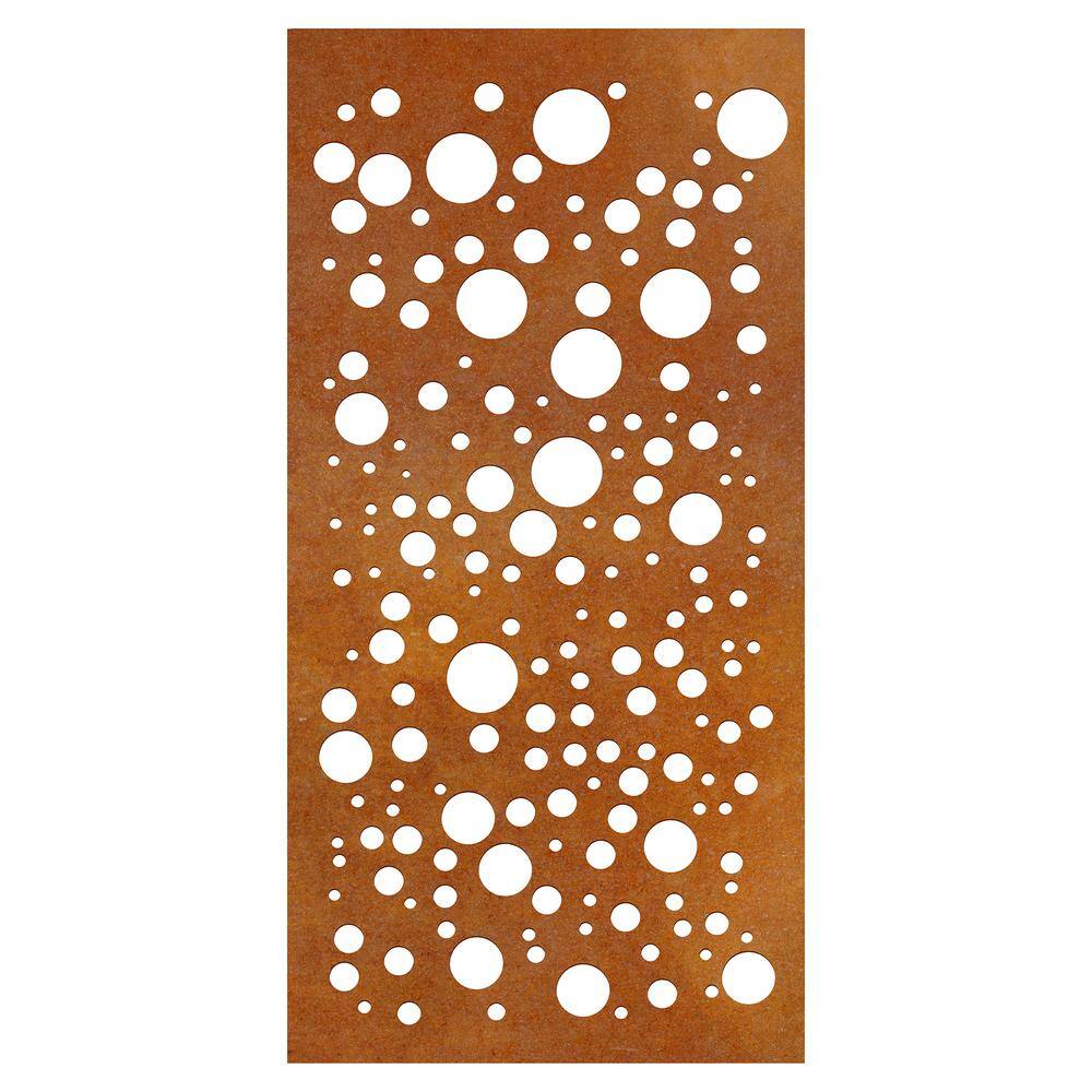 OUTDECO Galaxy 3 ft. x 6 ft. Oxy-Shield Corten Steel Decorative Screen Panel in Rust with 6-Screws OXY003