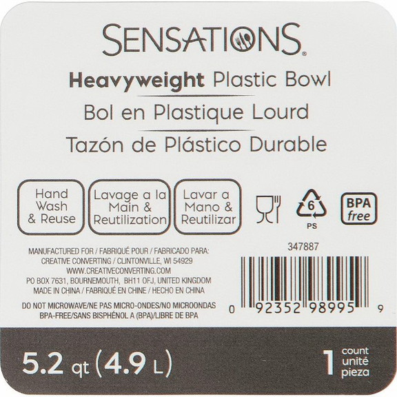 Creative Converting 347887 5.2 Qt Clear Pebble Bow...