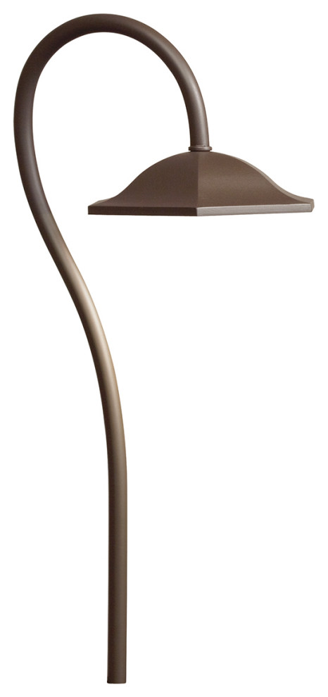 Kichler 15807AZT27R LED Shepherd Crook Path Ligh  Textured Bronze Finish   Transitional   Path Lights   by Buildcom  Houzz