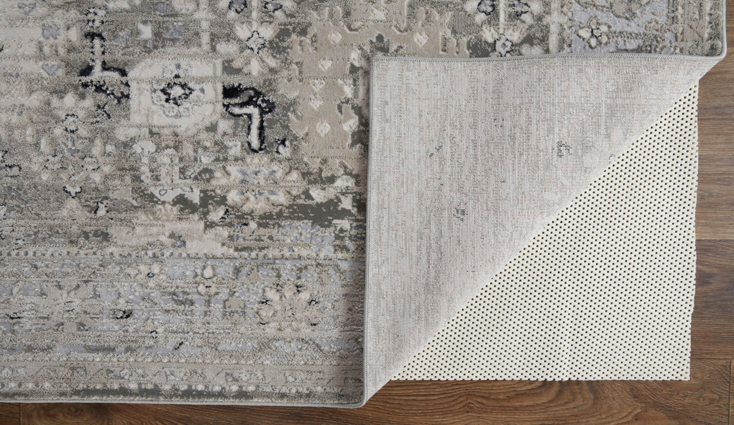 Adana Distressed Ivory/Silver Gray Rug