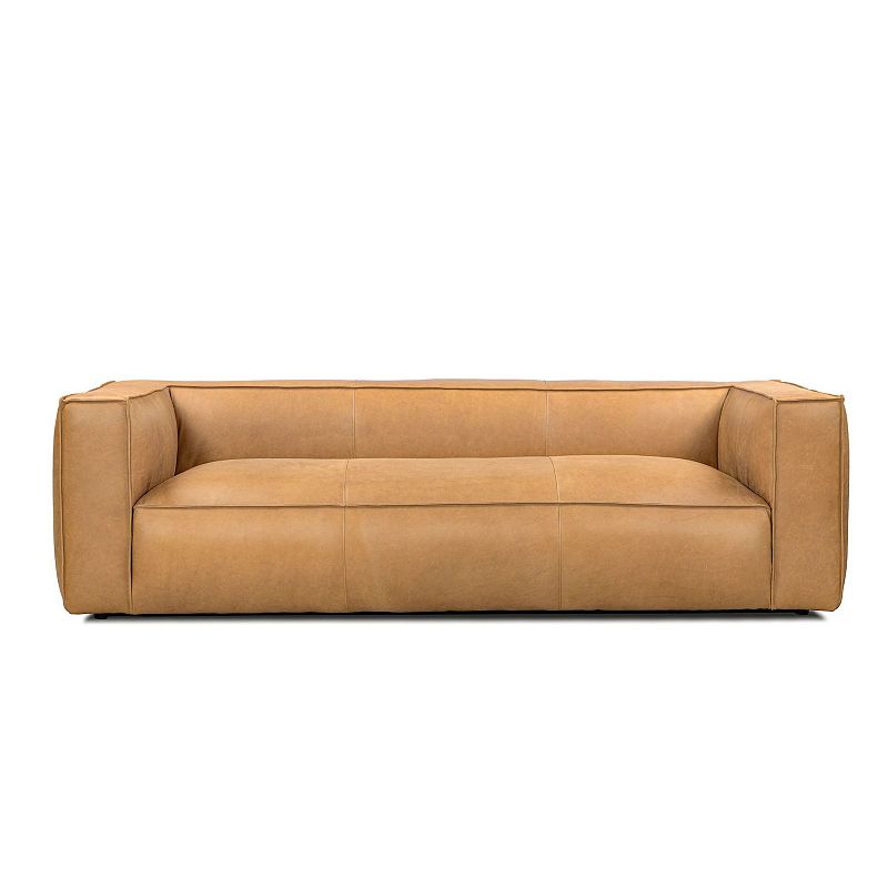 F.c Design Leather Stationary Sofa