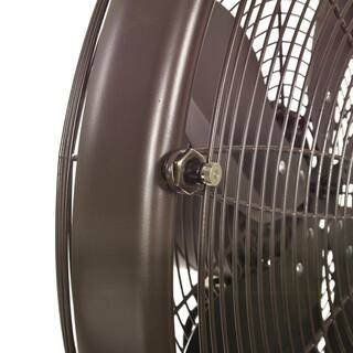 NewAir 18 in. 3-Speed Outdoor Misting Fan and Pedestal Fan Combination with Sturdy All Metal Design for 600 sq. ft. - Brown AF-600