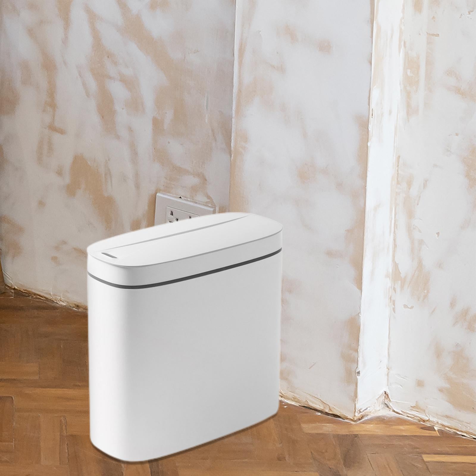 Touchless Motion Sensor Bathroom Trash Can， Automatic Garbage Kitchen IPX5 Waterproof Trash Bin for Office， Living Room， Bedroom