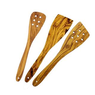 French Home 3-Piece Olive Wood Spatula Set GRP306