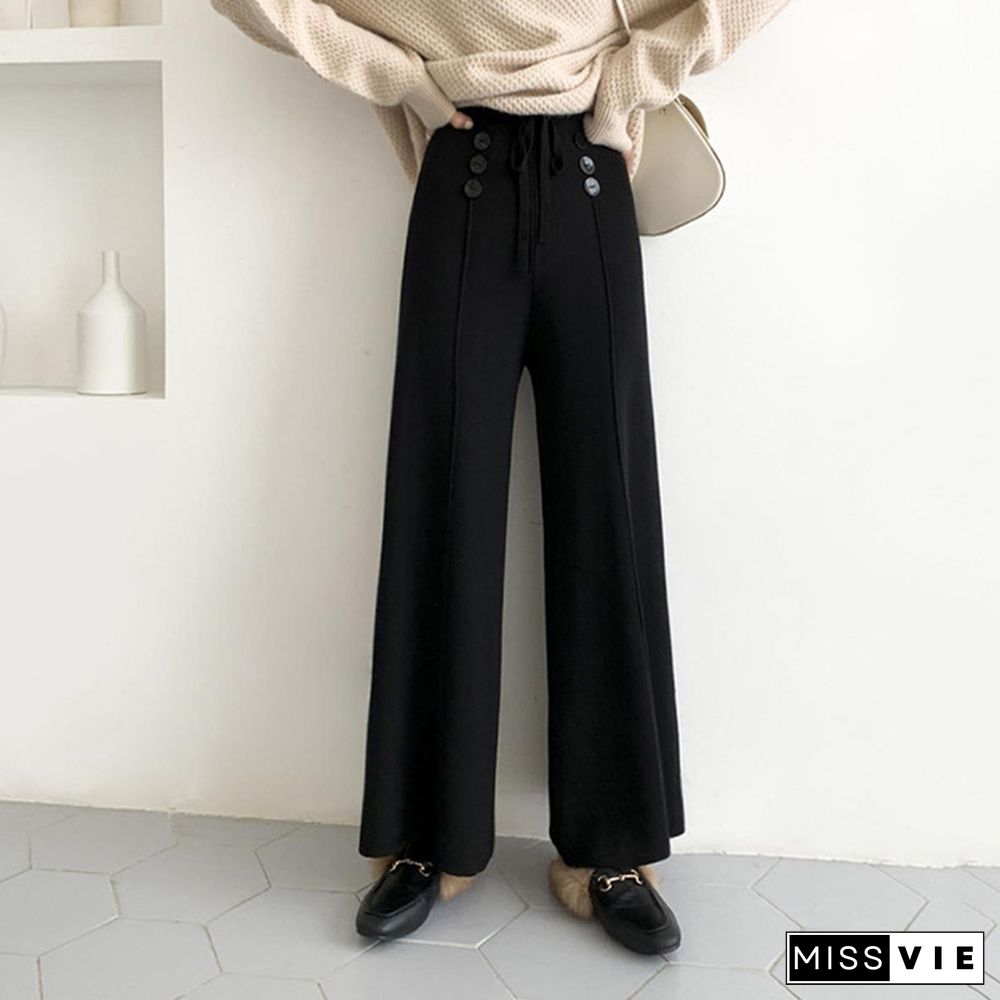 Autumn and winter loose knitted pants