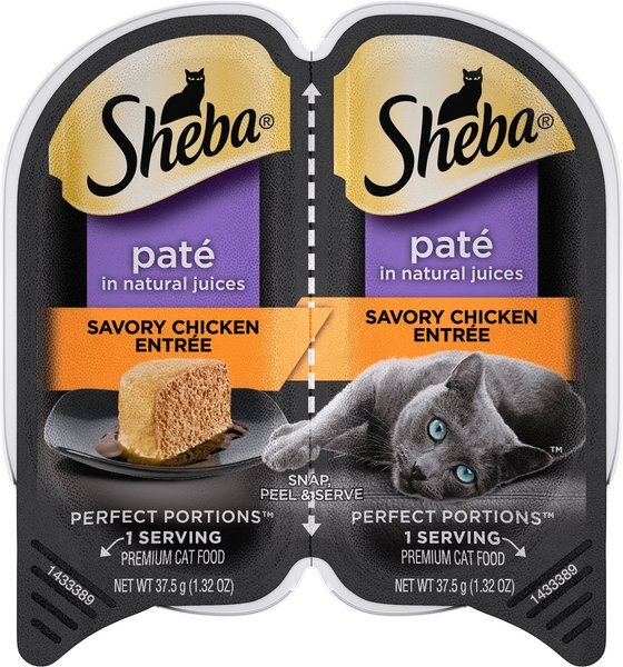 Sheba Perfect Portions Grain-Free Savory Chicken Entree Cat Food Trays