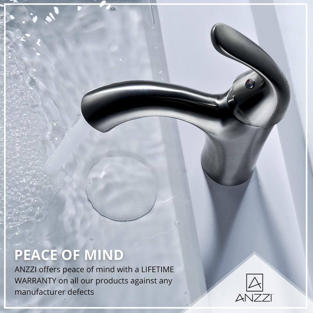 ANZZI Clavier Series Single Hole Single-Handle Mid-Arc Bathroom Faucet in Brushed Nickel L-AZ011BN