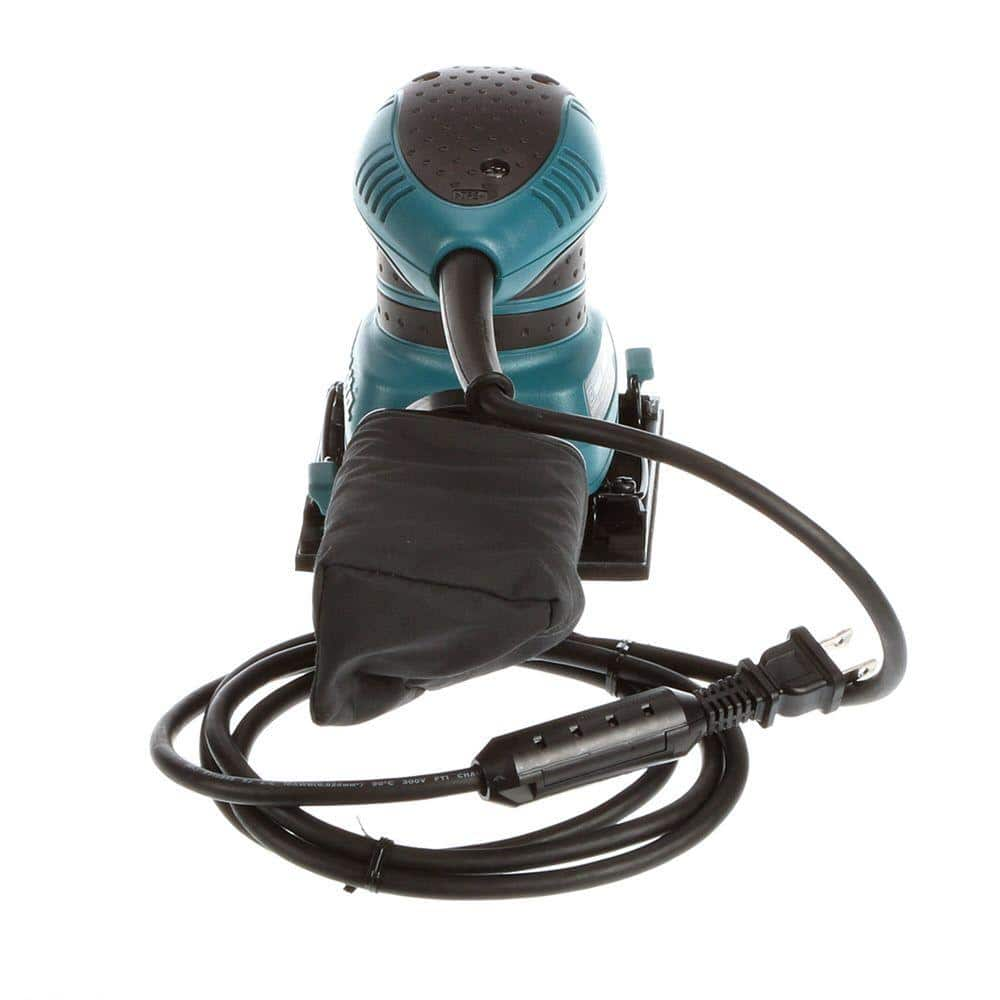 Makita 2 Amp Corded 1/4 Sheet Finishing Sander with 60G Paper, 100G Paper, 150G Paper, Dust Bag and Punch Plate BO4556