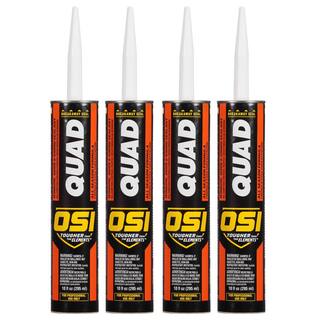 OSI QUAD Advanced Formula 10 oz. White #001 Exterior Window Door and Siding Sealant VOC (4-Pack) 1642487