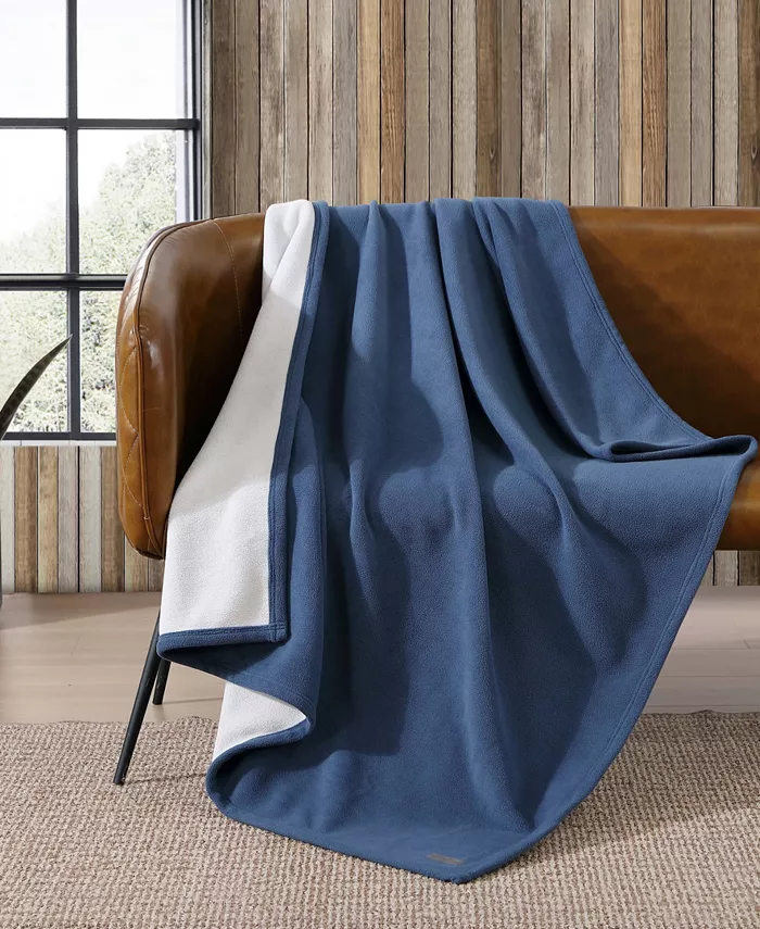 Eddie Bauer Peak Solid Fleece Reversible Throw