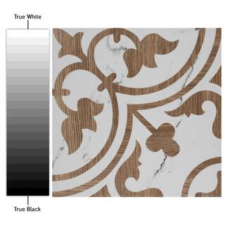 Merola Tile Llama Arte Loire Noce 9-34 in. x 9-34 in. Porcelain Floor and Wall Tile (10.88 sq. ft.Case) FCD10ALN