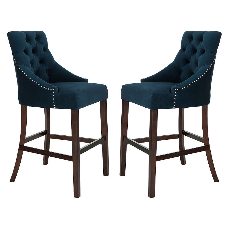 Safavieh Eleni 2-piece Tufted Wing Back Counter Stool Set