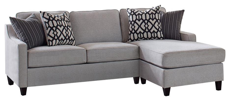 Luanne Upholstered Cushion Back Sectional Grey   Contemporary   Sofas   by BisonOffice  Houzz