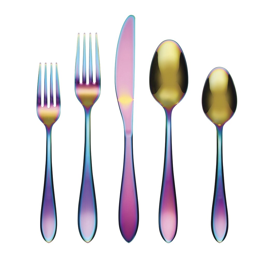 Delia Rainbow Mirror 20 Piece Flatware Set