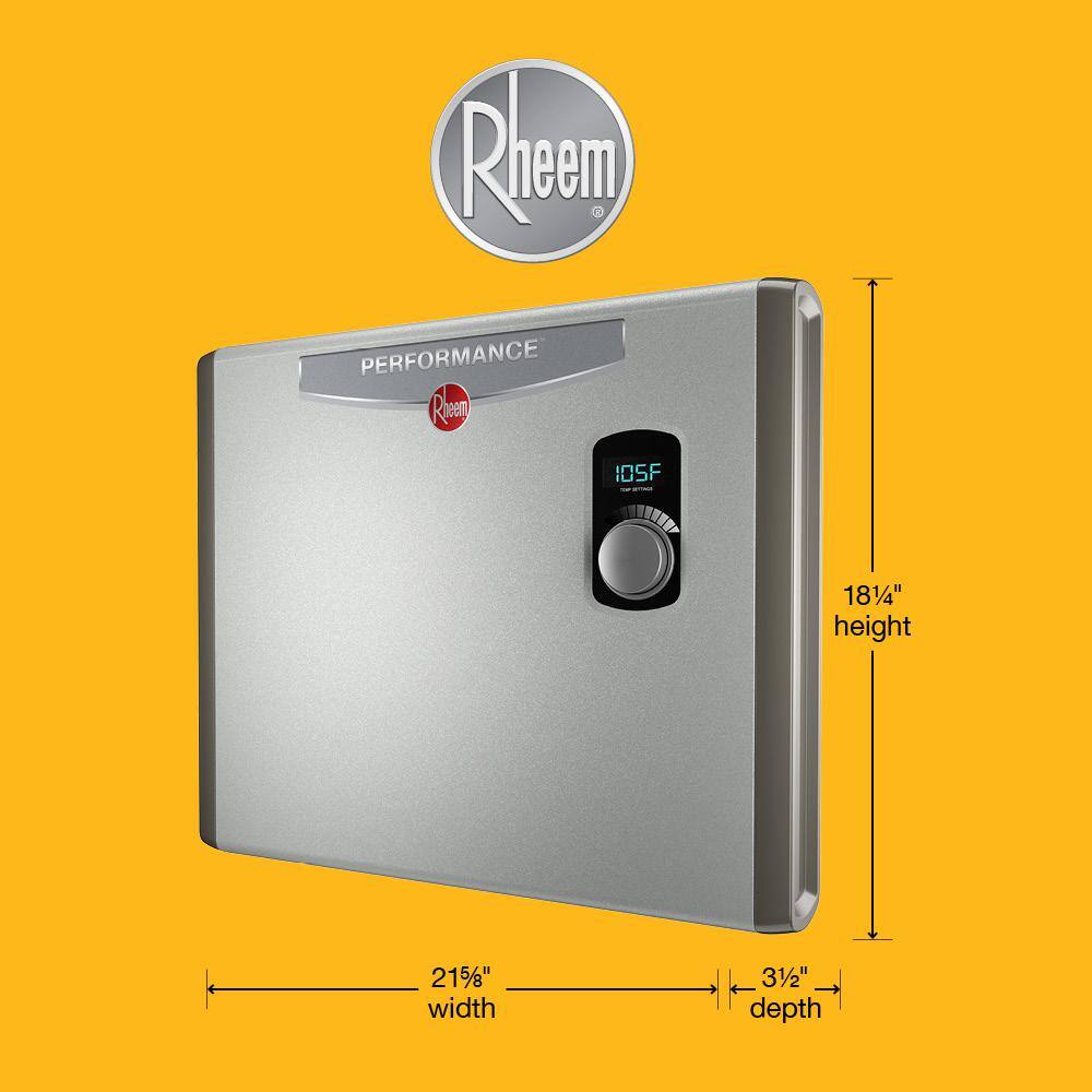 Rheem Performance 36 kw Self-Modulating 7.03 GPM Tankless Electric Water Heater RETEX-36