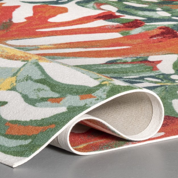 Nuloom Contemporary Floral Janice Indoor outdoor Patio Area Rug