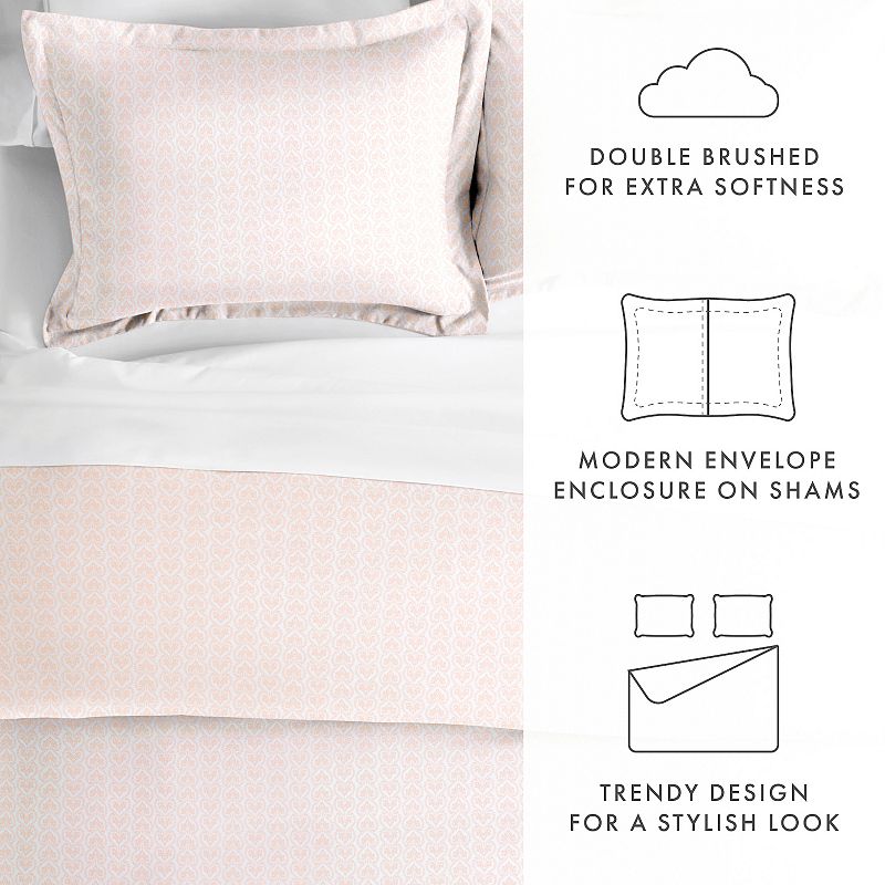 Home Collection Premium Ultra Soft Pink Pattern Duvet Cover Set