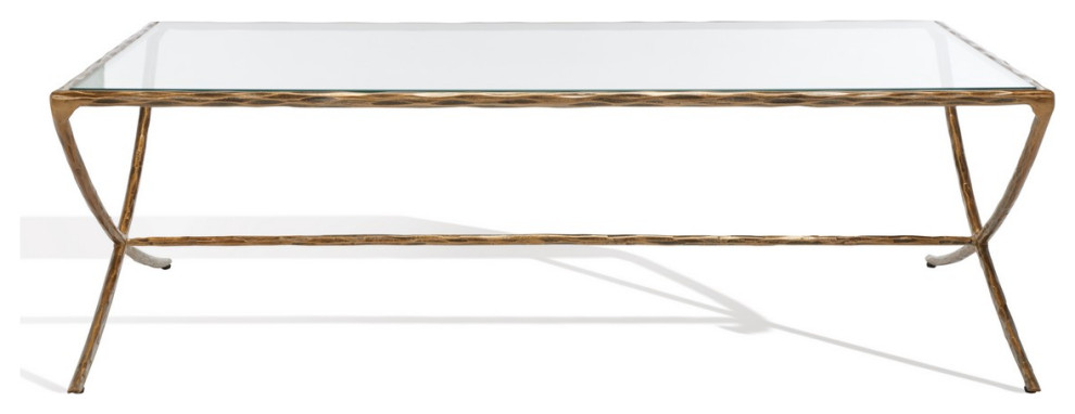 Safavieh Couture Debbie Rectangle Metal Coffee Table   Contemporary   Coffee Tables   by Safavieh  Houzz