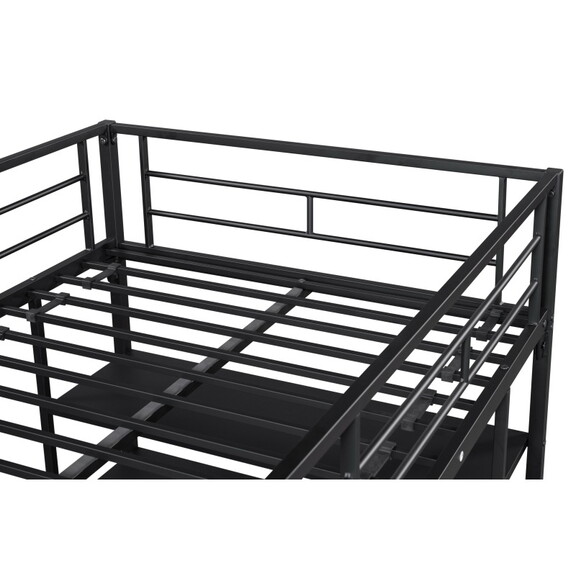 Low Loft bed with storage shelves W42747800