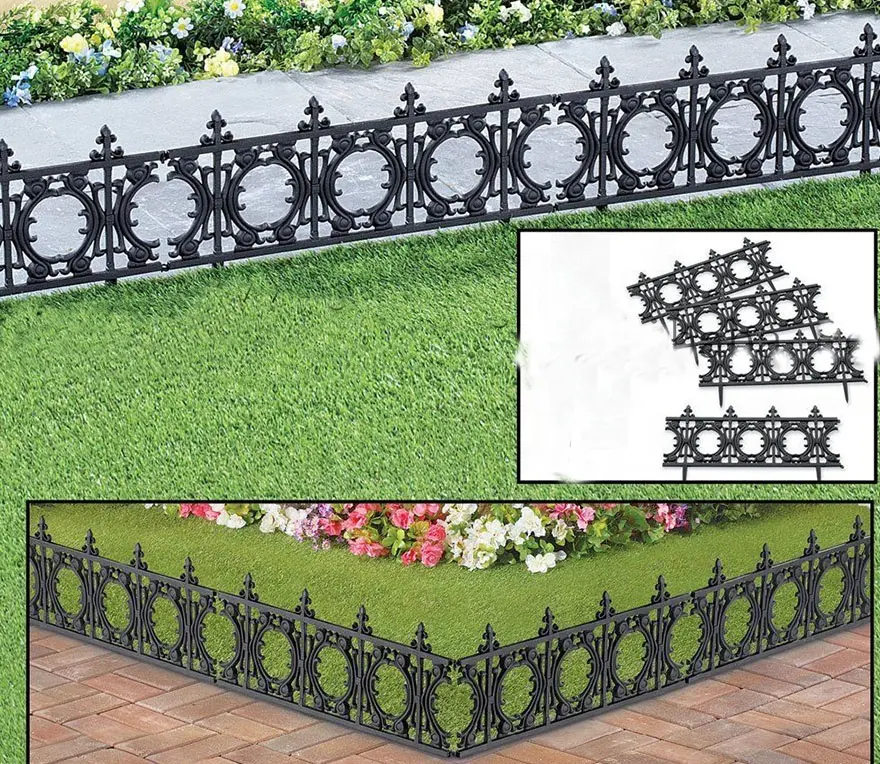 Easily install interlocking outdoor supplies garden lawn fence border edging plastic fences