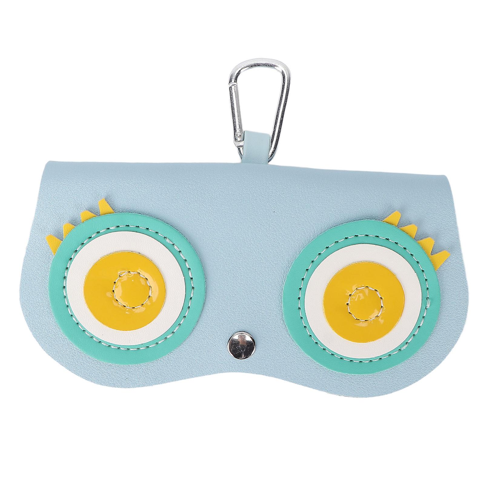 Sunglasses Case Dizzy Eyes Pattern Snap Closure Better Protection Scratch Proof Eye Glass Carry Case For Home Travelblue