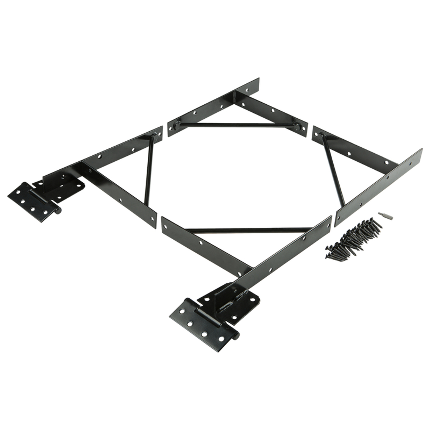 National Hardware 3.74 in. L Black Steel Anti-Sag Gate Kit 1 pk