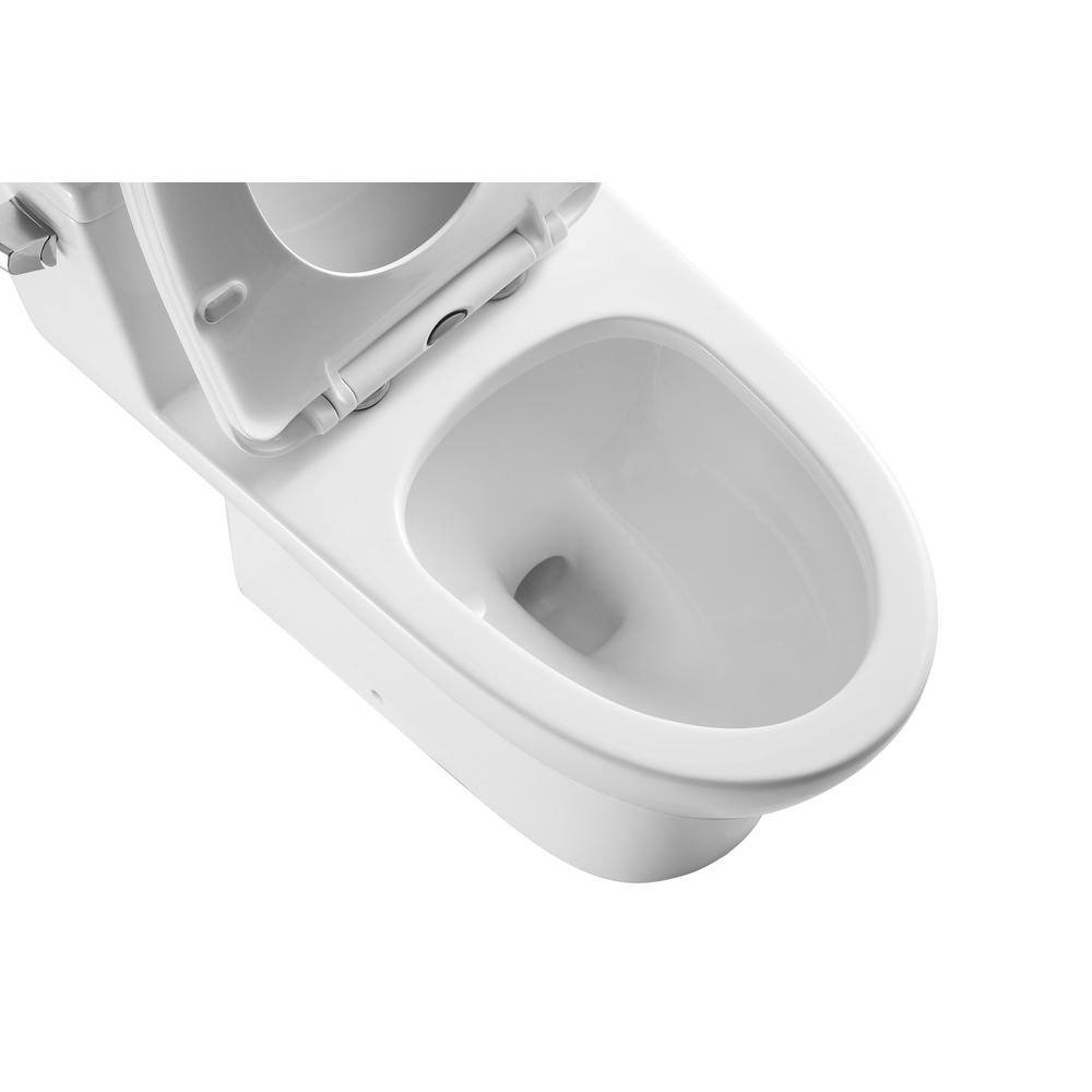 innoci-usa Contour II 1-piece 1.27 GPF High Efficiency Single Flush Elongated Toilet in White Seat Included 81171i