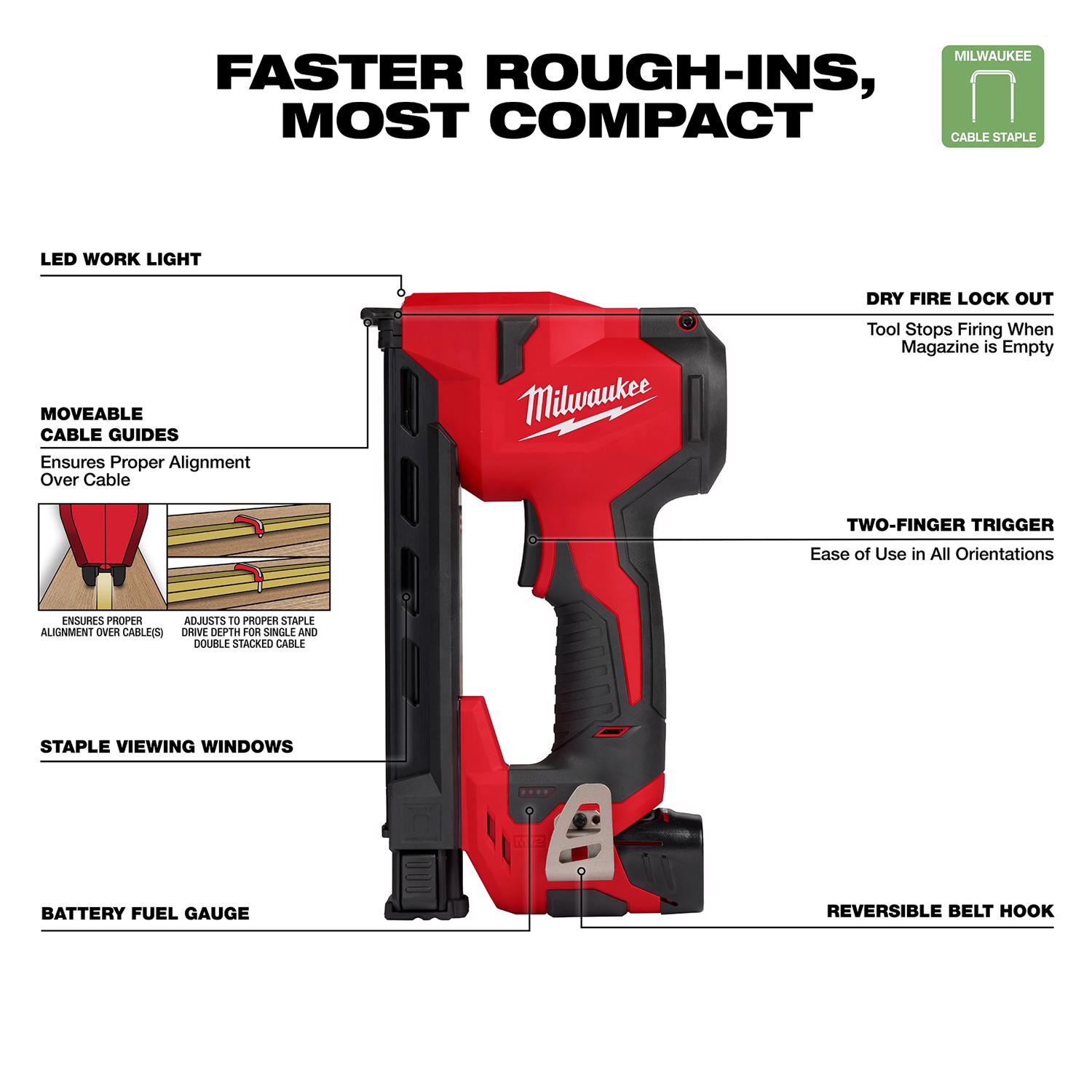 MW M12 14 Ga. 3/4 in. Stapler Kit