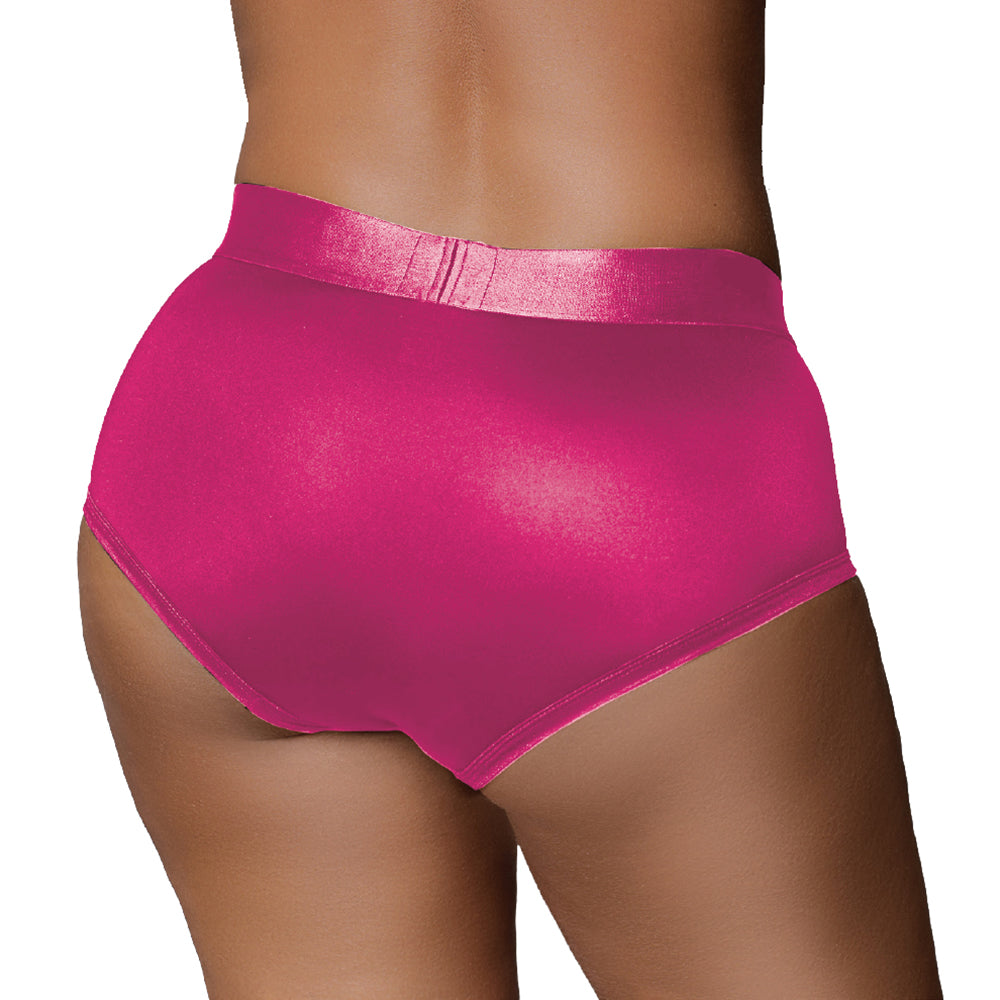 Ouch! Vibrating Pink Strap-on Brief in XL/2XL