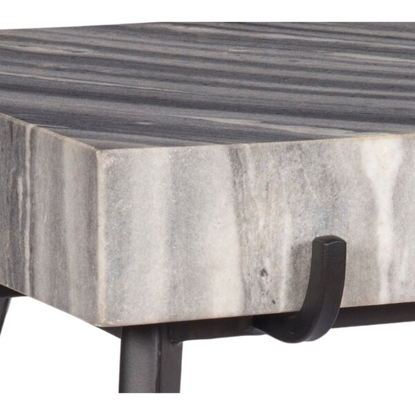 Somette Grey and Black Accent Table - 20