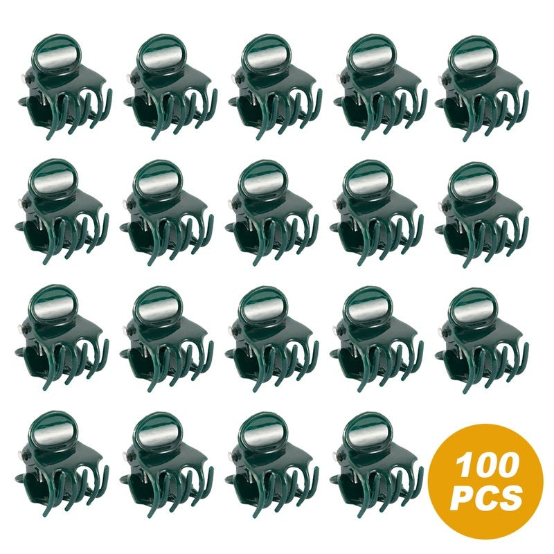 100PCS Plant Support Clips Garden Ulable Orchid Stem Clips Flower Spike Clips