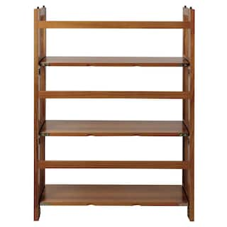 Casual Home 38 in. Chestnut New Wood 3-Shelf Etagere Bookcase N330-224