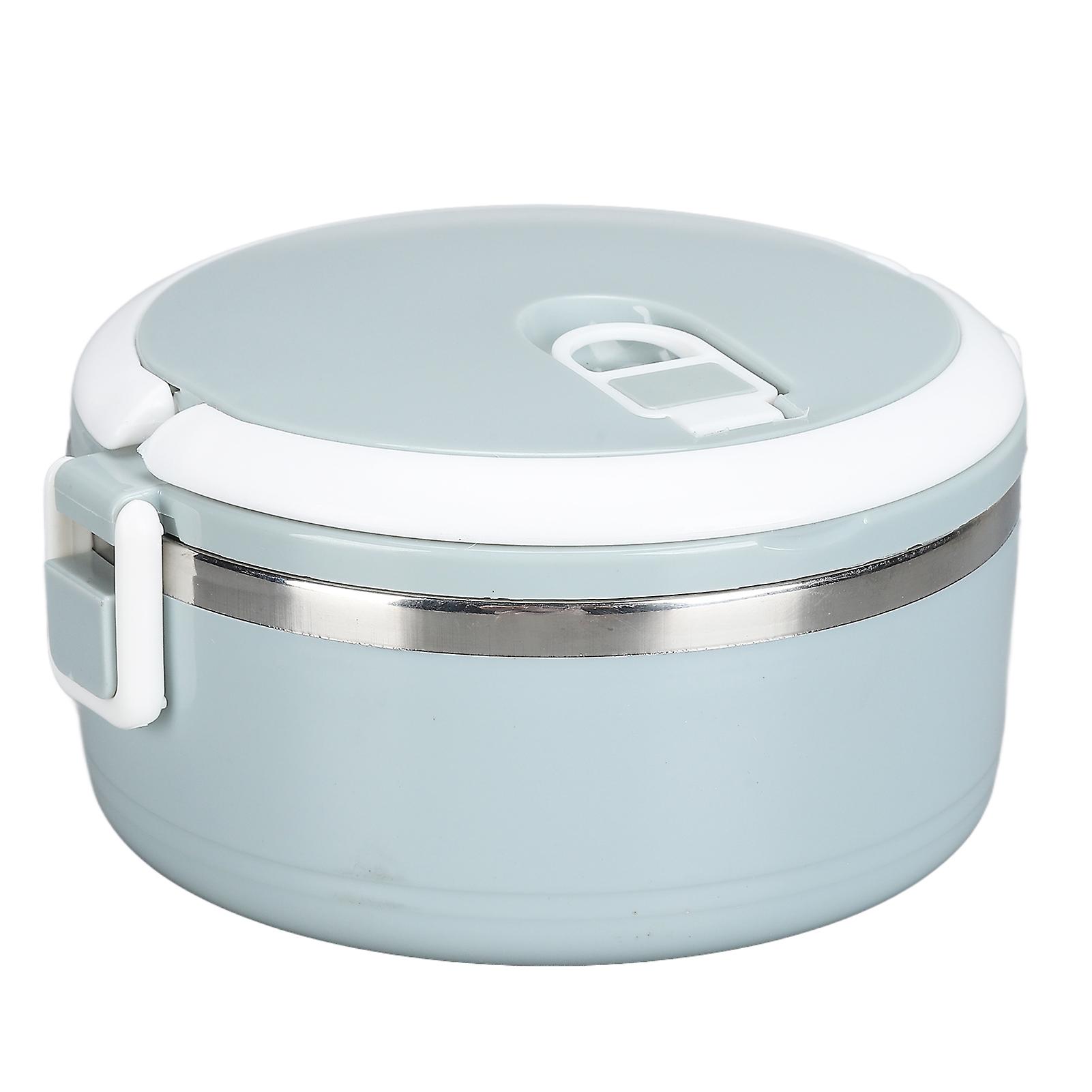 Portable 304 Stainless Steel Bento Lunch Box Thermal Cylinder Lunch Container Food Storage Containers For School Office Outdoorsingle Layer Nordic Blu