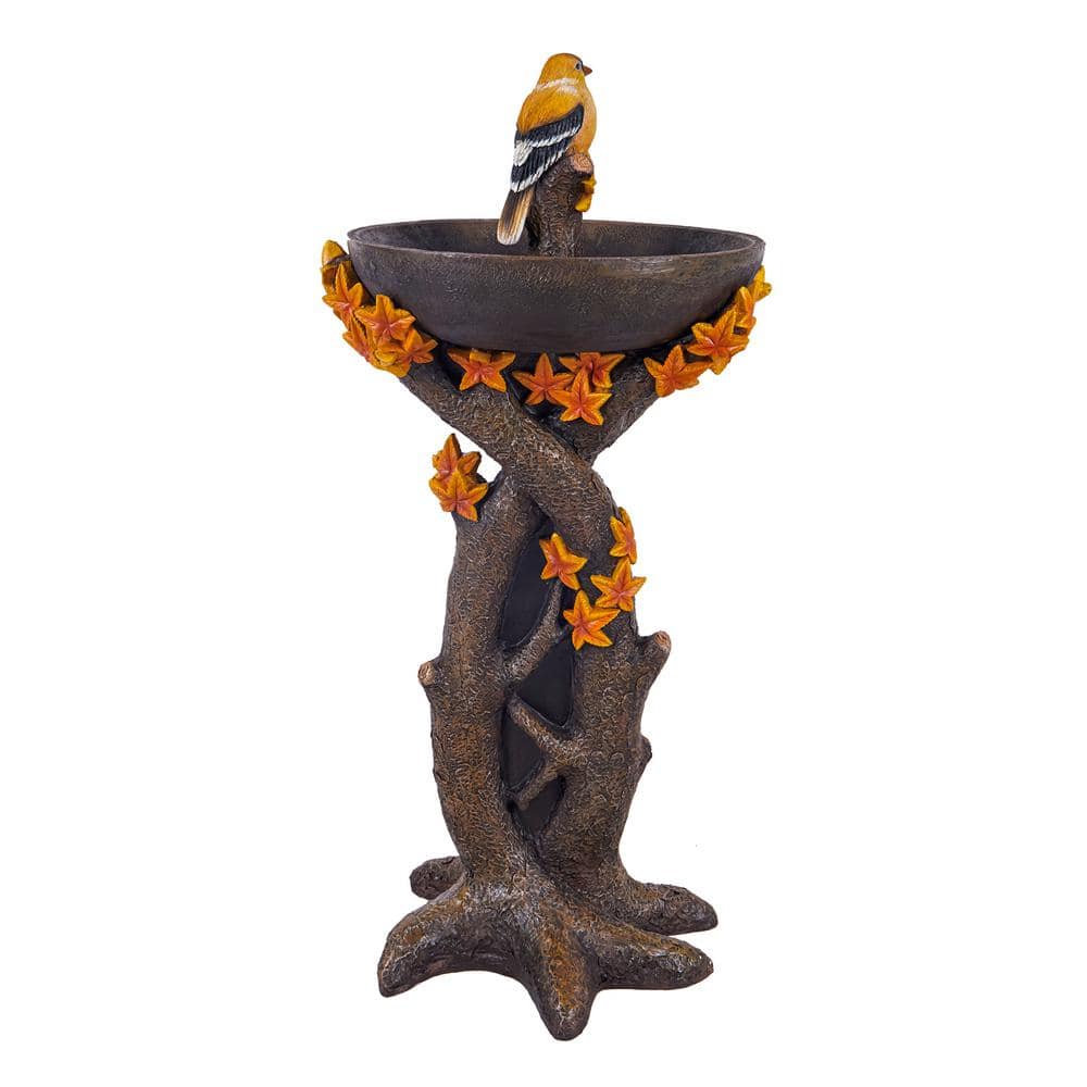 Evergreen Maple Tree Resin Birdbath 2GB7025