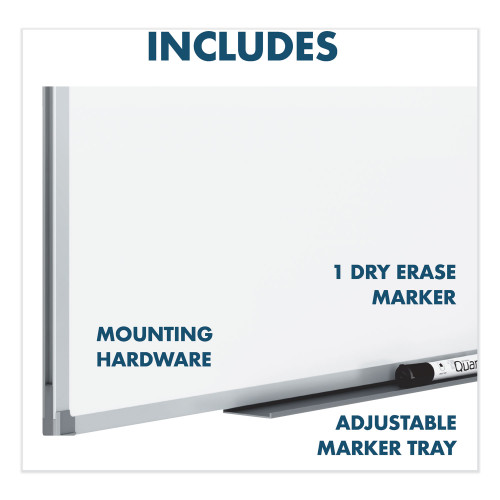 Mead Dry-Erase Board， Melamine Surface， 36 x 24， Silver Aluminum Frame (85356)