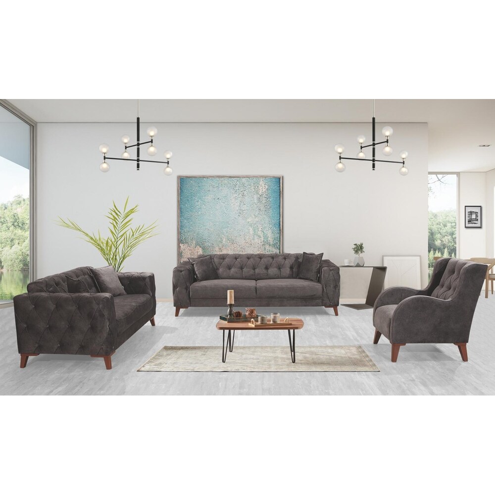 Petro 3 Pieces Living Room Set Sofa Loveseat and chair