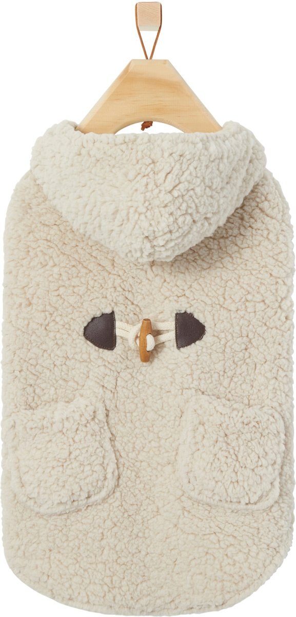 Frisco Lightweight Soft Sherpa Dog and Cat Coat， Oatmeal