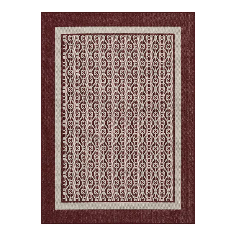 Sonoma Goods For Life® Framed Border Indoor Outdoor Area and Throw Rug