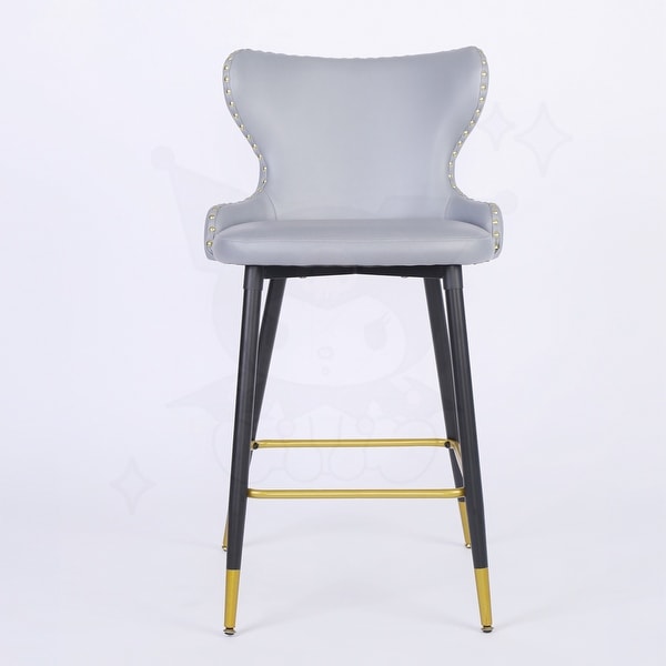 Set of 2 Bar Height Barstools with Backs