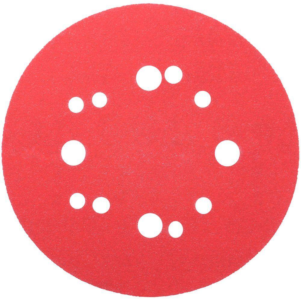 DIABLO 5 in. 120-Grit Universal Hole Random Orbital Sanding Disc with Hook and Lock Backing (50-Pack) DCD050120H50G