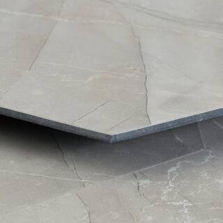 Lucida Surfaces MosaiCore Tundra Gray 28 MIL x 12 in. W x 10 in. L Glue Down Waterproof Vinyl Tile Flooring (12.3 sqftcase) SC-4160