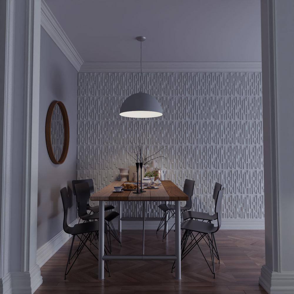 Ekena Millwork 19-58-in W x 19-58-in H Staggered Brick EnduraWall Decorative 3D Wall Panel WP20X20SBWH-CASE-12