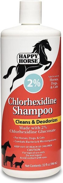 Happy Horse Medicated 2% Chlorhexidine Horse Shampoo， 32-oz bottle